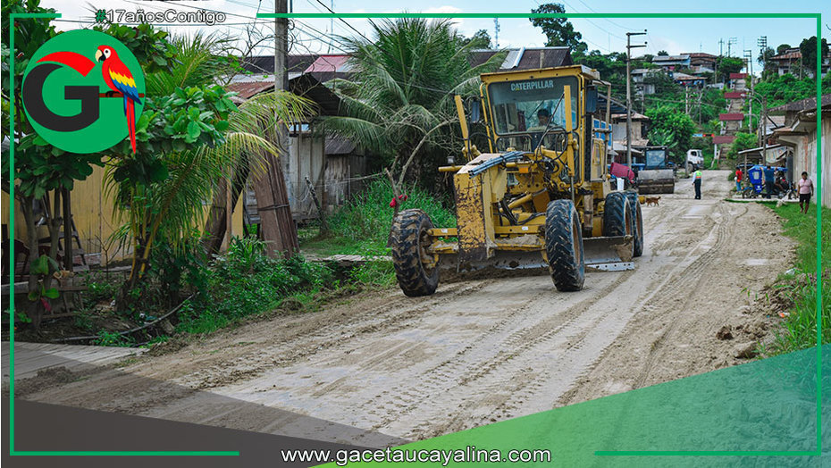 Municipalidad optimiza calle José Olaya con trabajos de nivelación en Contamana