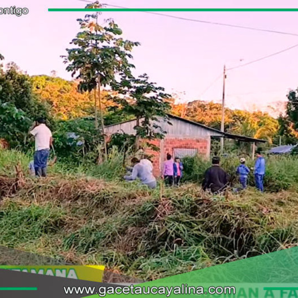 Vecinos y municipalidad trabajan por parque recreacional en barrio en Contamana