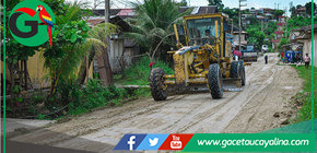 Municipalidad optimiza calle José Olaya con trabajos de nivelación en Contamana