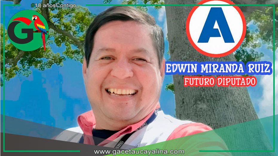 Candidato Edwin Miranda destaca formación académica en Ucayali