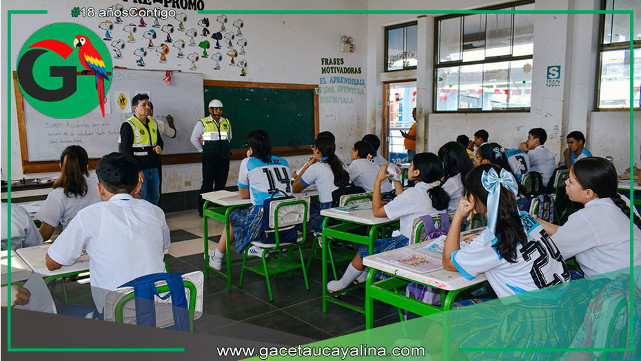 Municipalidad refuerza cultura vial con charlas en secundaria en Contamana