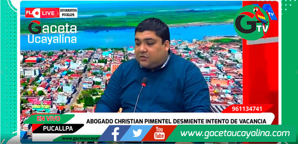 Abogado Christian Pimentel desmiente intento de vacancia contra la alcaldesa Janet Castagne 