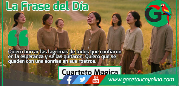 "Quiero Borrar las lagrimas de todos que confiaron en la esperanza y se las quitaron. Quiero que se queden con una sonrisa en sus rostros."
