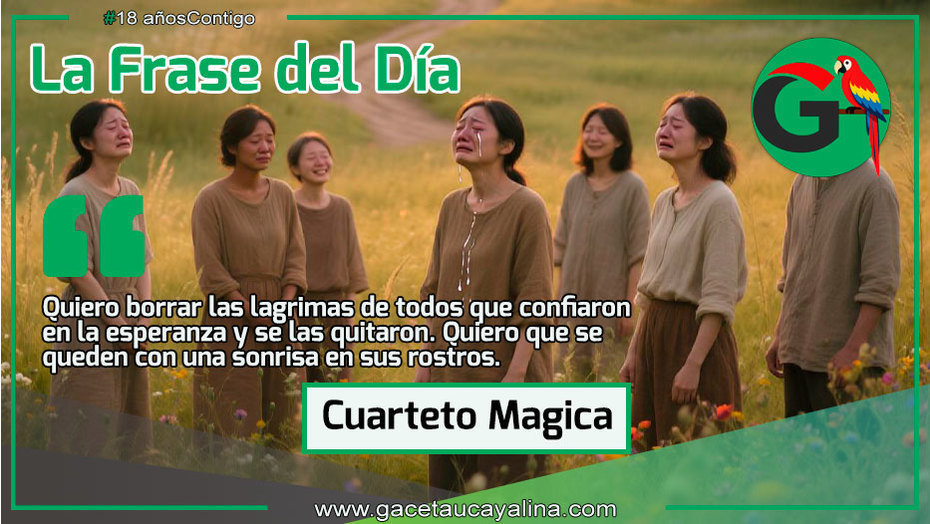 "Quiero Borrar las lagrimas de todos que confiaron en la esperanza y se las quitaron. Quiero que se queden con una sonrisa en sus rostros."