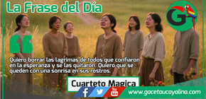 "Quiero Borrar las lagrimas de todos que confiaron en la esperanza y se las quitaron. Quiero que se queden con una sonrisa en sus rostros."