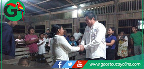 Edwin Miranda recibe respaldo de caseríos en Nueva Requena