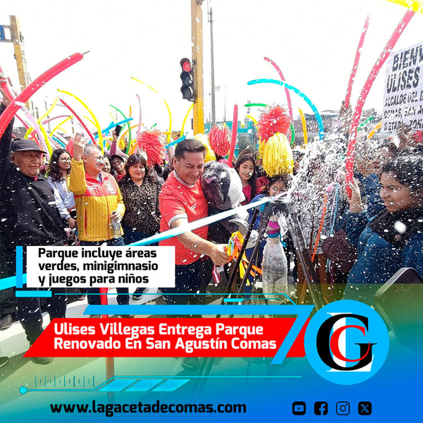 Ulises Villegas entrega parque renovado en San Agustín Comas