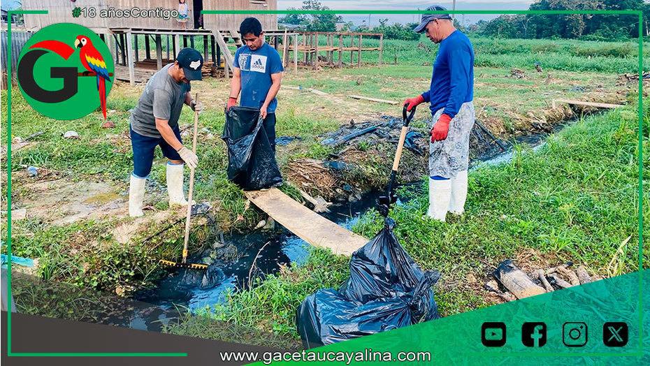 Barrio Manuel E. Rojas participa en gran minga comunal en Contamana