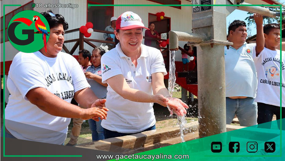 Alcaldesa Janet Castagne inaugura agua segura en caserío Libertad
