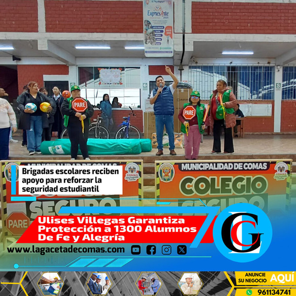 Ulises Villegas garantiza protección a 1300 alumnos de Fe y Alegría