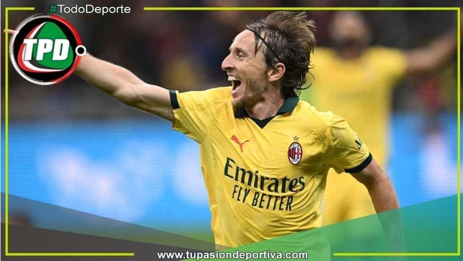Luka Modrić anota su primer gol en el AC Milan