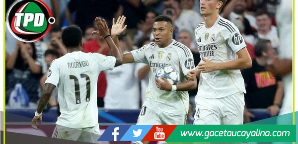 Real Madrid ganó con doblete de Mbappé
