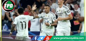 Real Madrid ganó con doblete de Mbappé