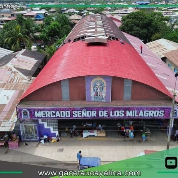 Refacción del mercado en Contamana registra treinta por ciento avance