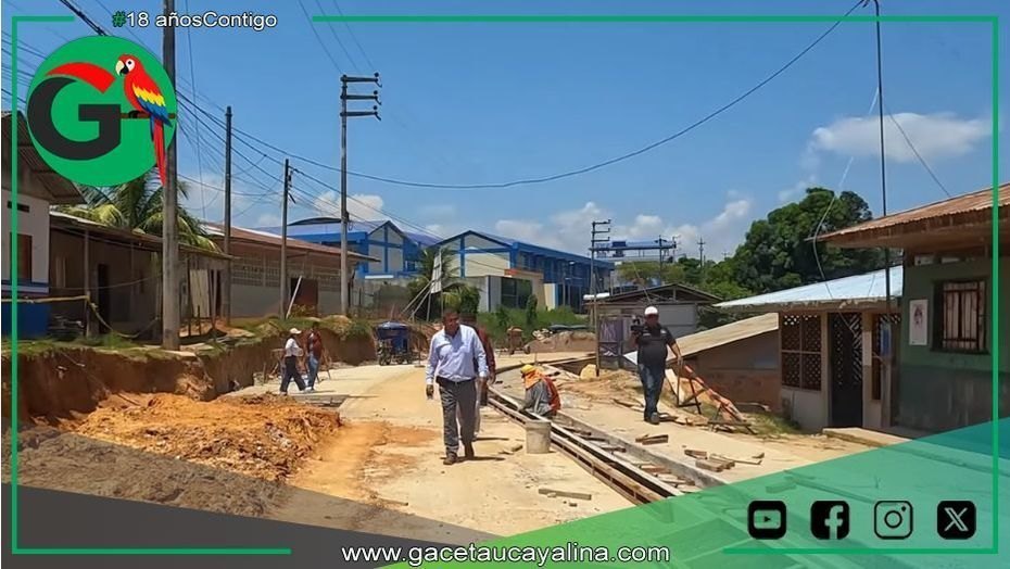 Obras viales en Contamana alcanzan noventa por ciento de avance