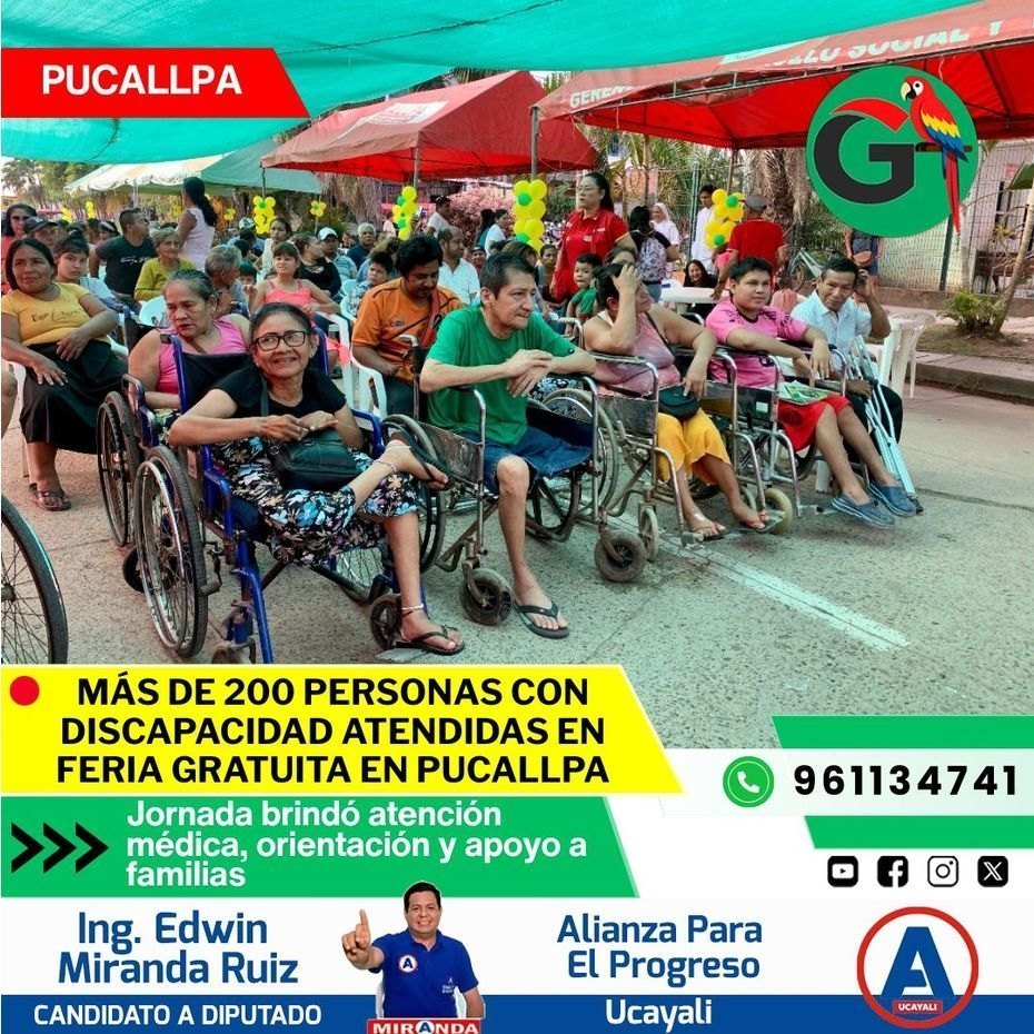 Más de 200 personas con discapacidad atendidas en feria gratuita en Pucallpa