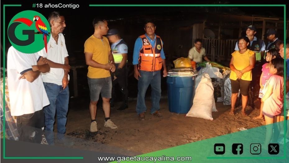 Defensa Civil brinda ayuda inmediata a familias tras incendio en Contamana