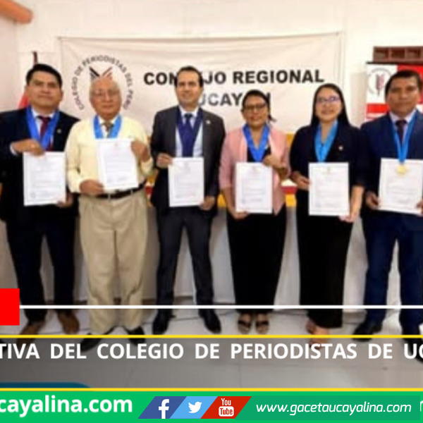 Nueva directiva del Colegio de Periodistas de Ucayali asume gestión
