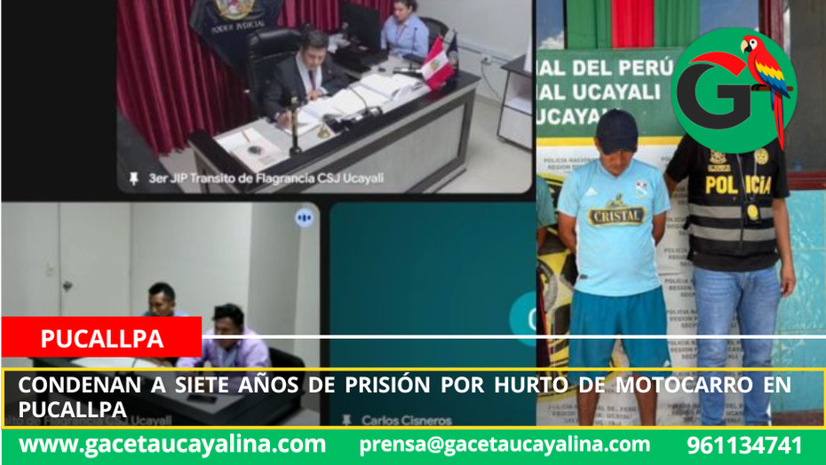 Condenan a siete años de prisión por hurto de motocarro en Pucallpa