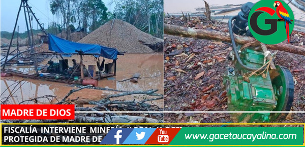 Fiscalía interviene minería ilegal y destruye maquinarias en área protegida de Madre de Dios
