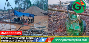 Fiscalía interviene minería ilegal y destruye maquinarias en área protegida de Madre de Dios