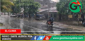 Indeci emite alerta por lluvias fuertes en la selva desde este sábado