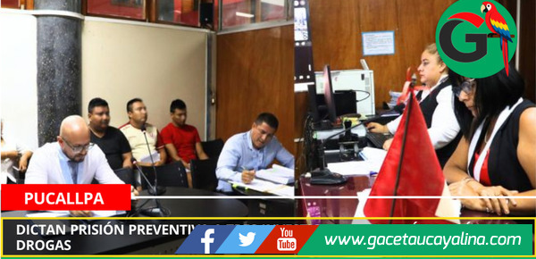 Dictan prisión preventiva a tres investigados por tráfico ilícito de drogas