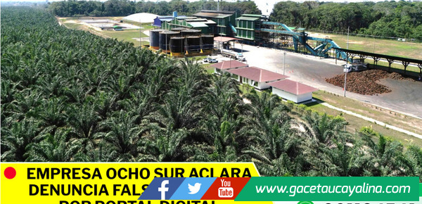 Ocho Sur desmiente información sobre presunto desalojo de terreno en Ucayali