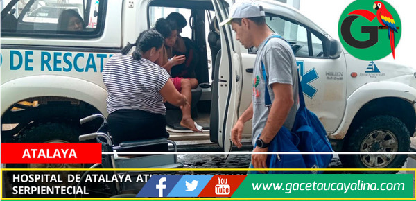 Hospital de Atalaya atiende emergencia por grave mordedura de serpiente