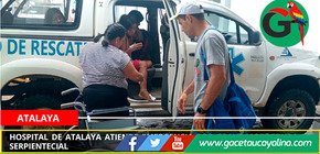 Hospital de Atalaya atiende emergencia por grave mordedura de serpiente