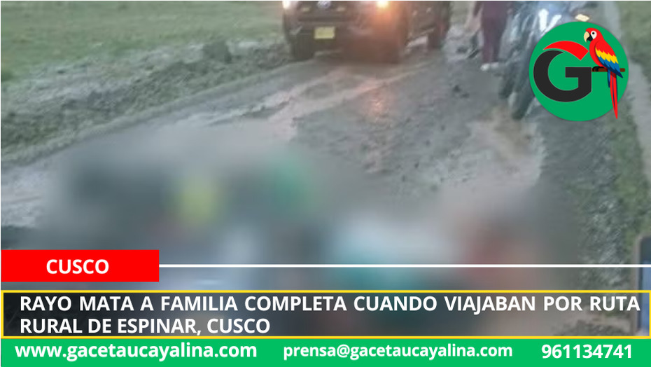 Rayo mata a familia completa cuando viajaban por ruta rural de Espinar, Cusco