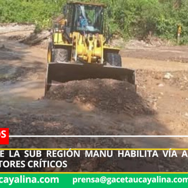 Sub Región Manu atiende emergencia en carretera y exhorta a tomar precauciones