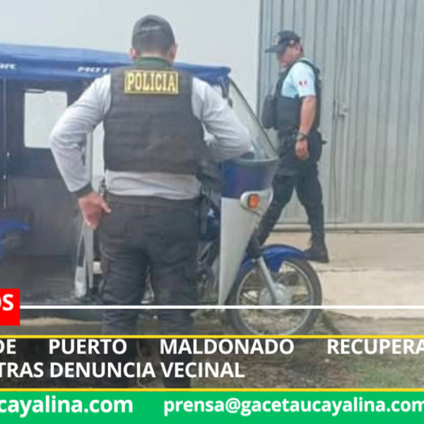 Serenazgo de Puerto Maldonado recupera motokar abandonado tras denuncia vecinal