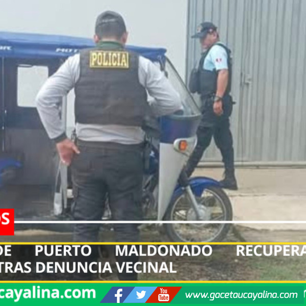 Serenazgo de Puerto Maldonado recupera motokar abandonado tras denuncia vecinal