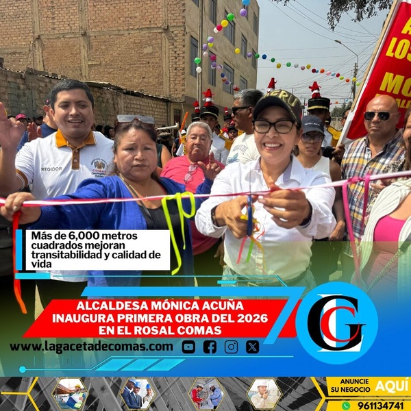 Alcaldesa Mónica Acuña inaugura primera obra del 2026 en El Rosal Comas