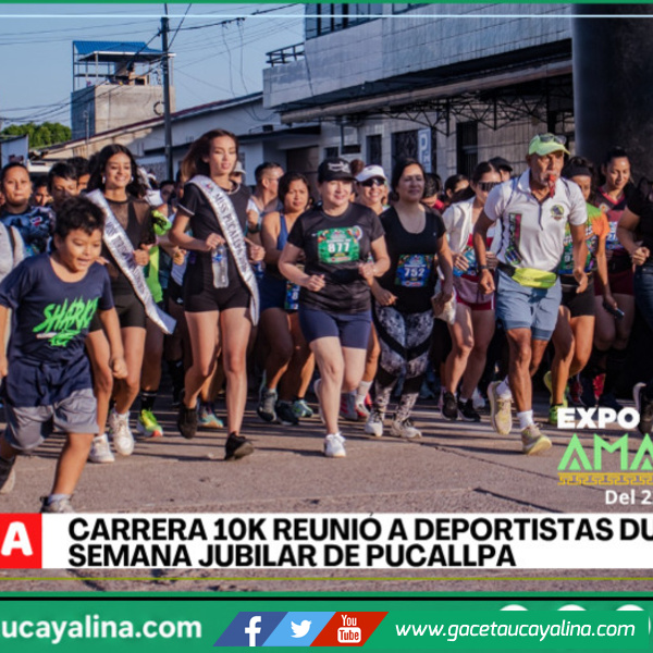 Cerca de mil corredores participaron en la carrera 10K Viva Pucallpa 2026