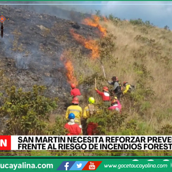 San Martín enfrenta alto riesgo de incendios forestales, advierten autoridades