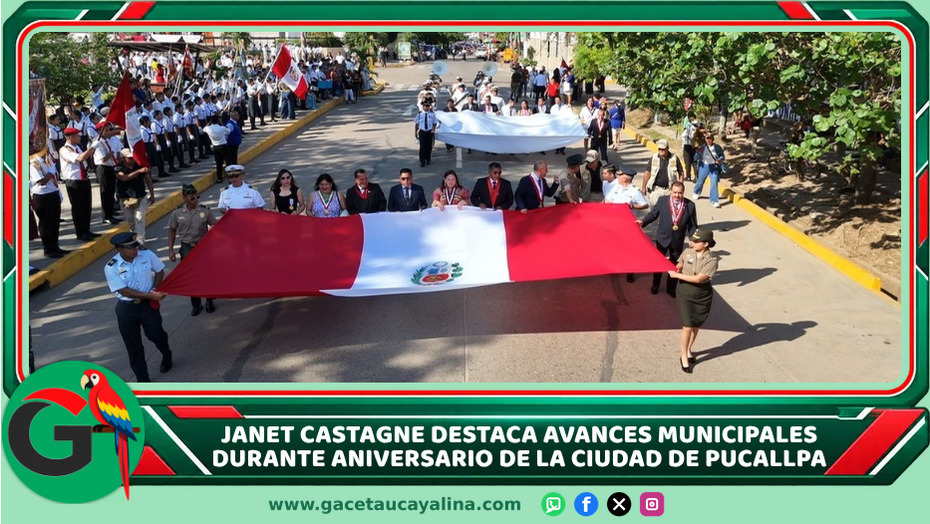Pucallpa celebra su día central con desfile escolar y reconocimientos especiales