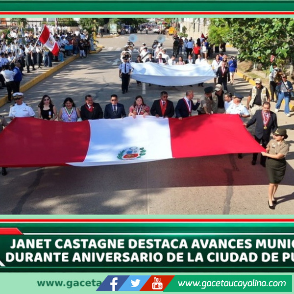 Pucallpa celebra su día central con desfile escolar y reconocimientos especiales