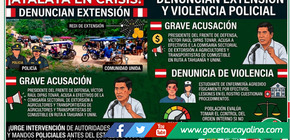 Dirigente acusa a policías de extorsionar a agricultores y amedrentar a jóvenes comunitarios en Atalaya