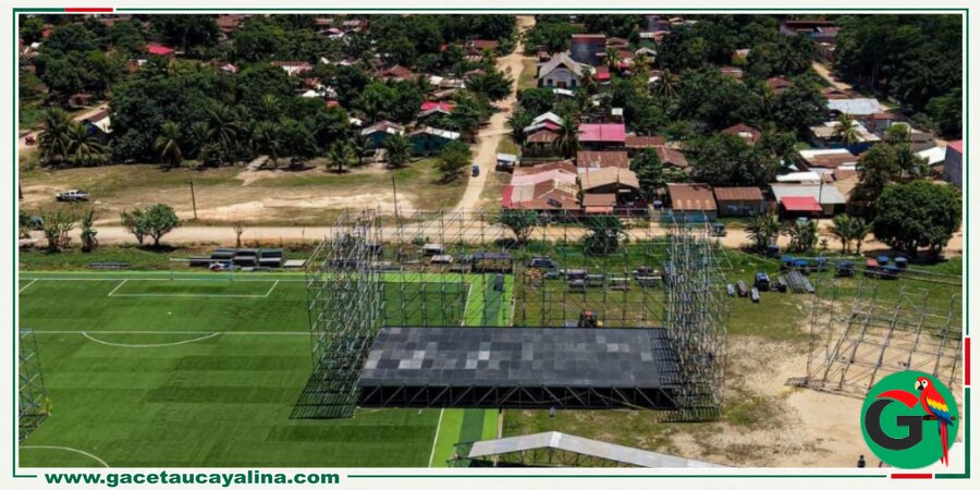 Pucallpa construye escenario gigante para recibir al papa León XIV en La Videnita.