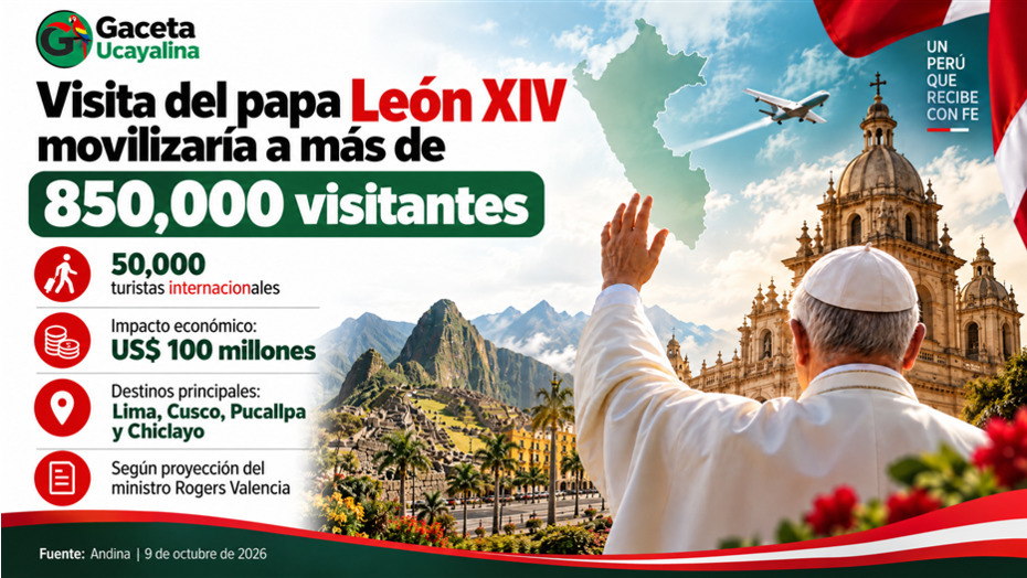 Visita de León XIV movilizaría a más de 850,000 visitantes