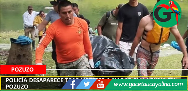 Policía desaparece tras meterse a nadar en laguna en Pozuzo