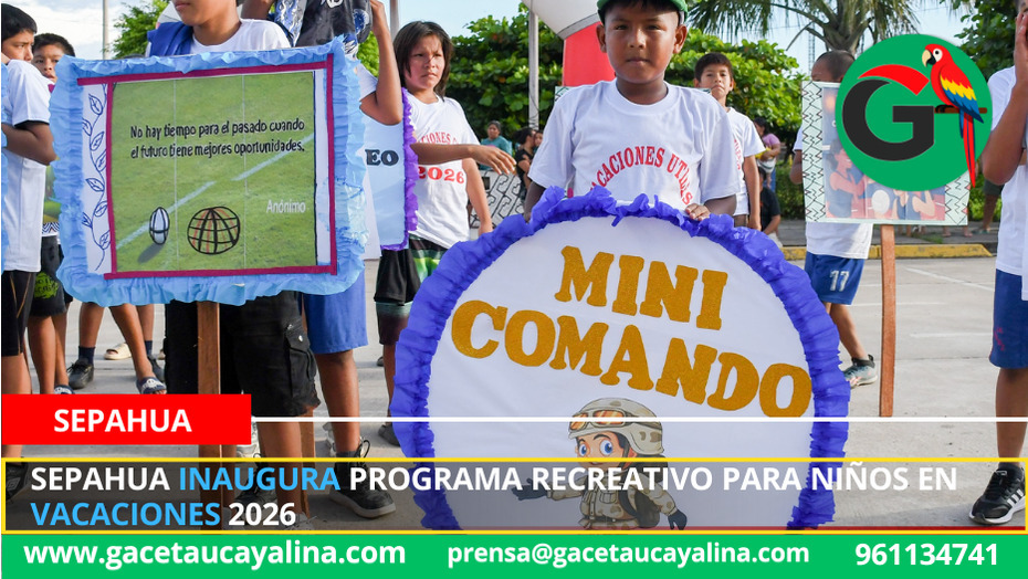 Sepahua inaugura programa recreativo para niños en vacaciones 2026
