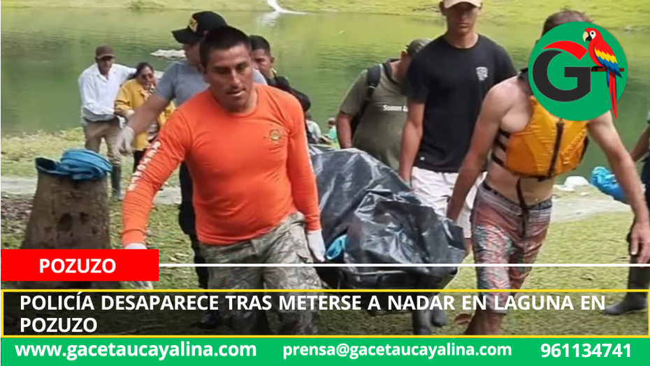 Policía desaparece tras meterse a nadar en laguna en Pozuzo