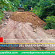 Sepahua rehabilita vía del barrio Gavilán tras fuertes lluvias hoy