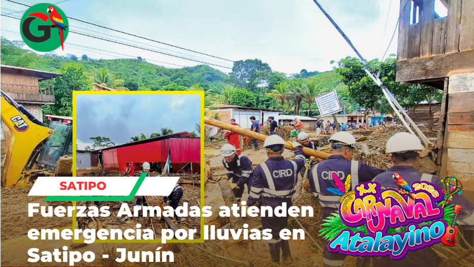 Ejército del Perú despliega apoyo urgente en Pangoa Junín