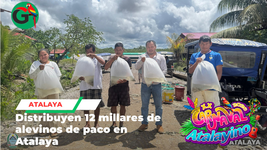 Entregan alevinos para fortalecer piscicultura en Atalaya