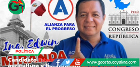 Candidato Edwin Miranda propone impulsar agricultura y fiscalización desde Congreso
