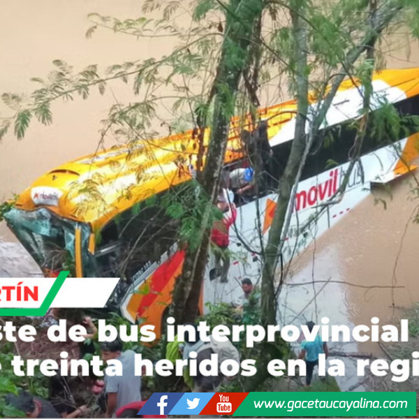 Bus interprovincial cae a río en San Martín y deja heridos